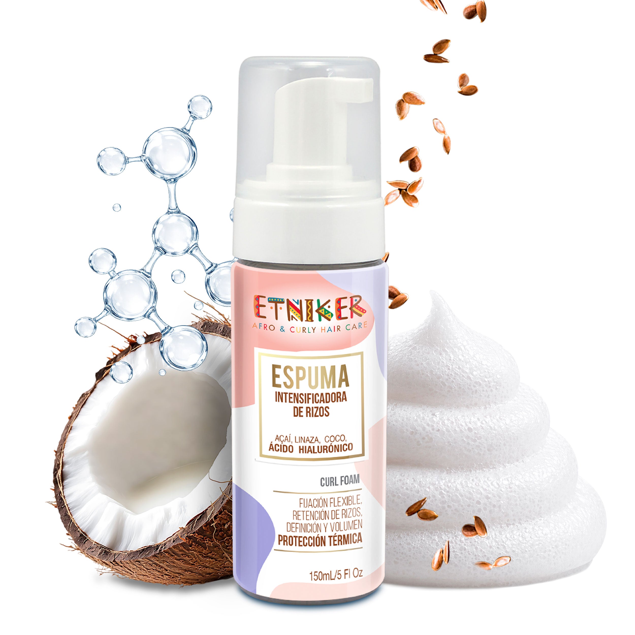 Espuma Intensificadora De Rizos Etniker