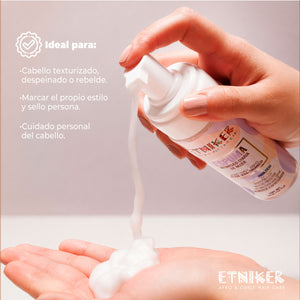 Espuma intensificadora de Rizos, Espuma intensificadora de Rizos Etniker, Cabello Texturizado Producto Etniker, Etniker
