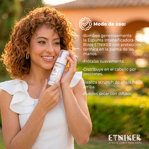 Espuma Intensificadora de Rizos, Espuma Intensificadora de Rizos tniker, Producto Etniker, Etniker
