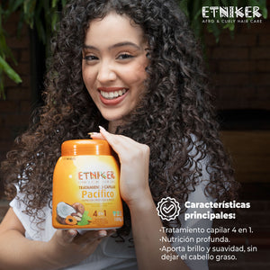 Tratamiento Capilar Pacifico, Tratamiento Capilar Mi Tierra Pacifico, Tratamiento Capilar Mi Tierra Pacifico Etniker, Producto Tratamiento Capilar Mi Tierra Pacifico Eniker, Nutricion Profunda, Aporta Brillo y Suavidad, Sin Cabello Graso, Tratamiento Capilar Etniker, Producto Etniker, Etniker