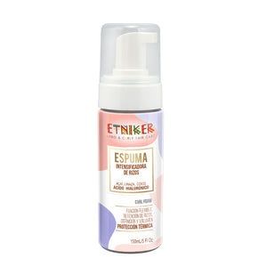 Espuma Intensificadora de Rizos, Espuma Intensificadora de Rizos Etniker, Acai, Linaza, Coco, Acido Hialuronico, Curl Foam, Fijacion Flexible, Retencion de Rizos, Definicion, Volumen, Proteccion Termica, Producto Etniker, Etniker