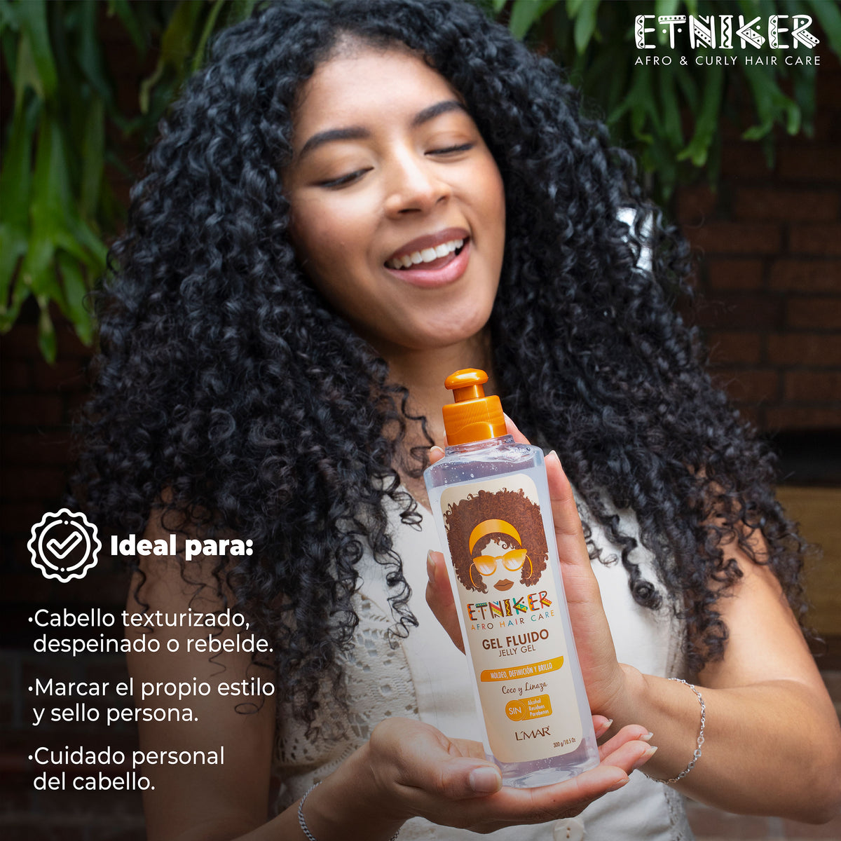 Gel Fluido, Gel Fluido Etniker, Producto Gel Fluido Etniker, Cabello Texturizado, Despeinado, Rebelde, Cuidado del Cabello, Producto Etniker, Etniker