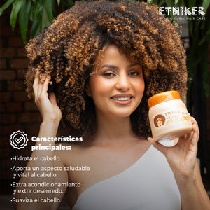 Mascarilla Acondicionador, Mascarilla Acondicionador Etniker, Producto Mascarilla Acondicionador Etniker, Hidrata el Cabello, Aporta un Aspecto Saludable y Vital al Cabello, Extra Acondicionamiento, Extra Desenredo, Suaviza el Cabello, Producto Etniker, Etniker