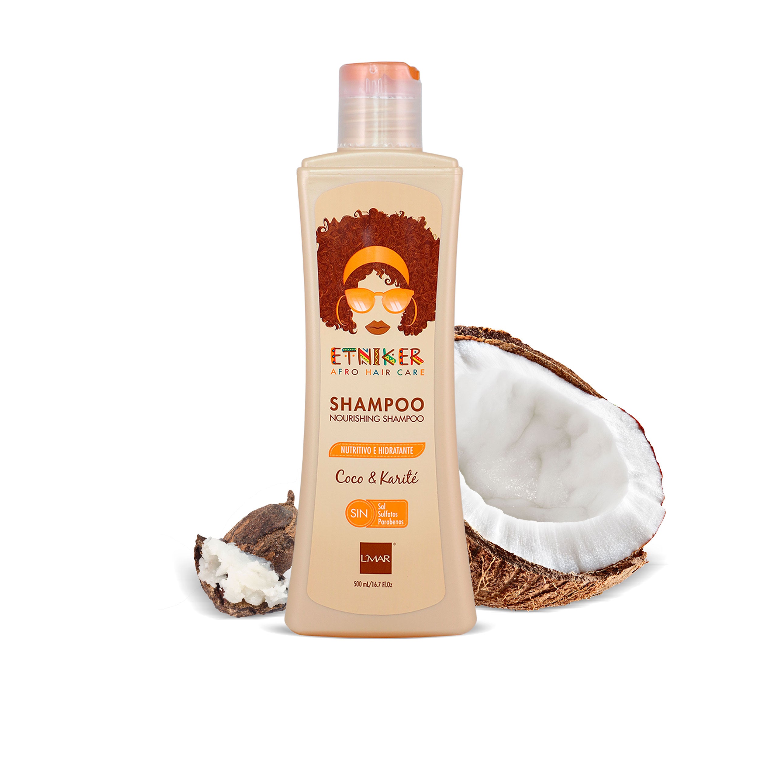 Shampoo, Shampoo Etniker, Nourishing Shampoo, Nourishing Shampoo Etniker, Nutritivo, Hidratante, Coco, Karite, Sin Sal Sin Parabenos, Producto Etniker, Etniker