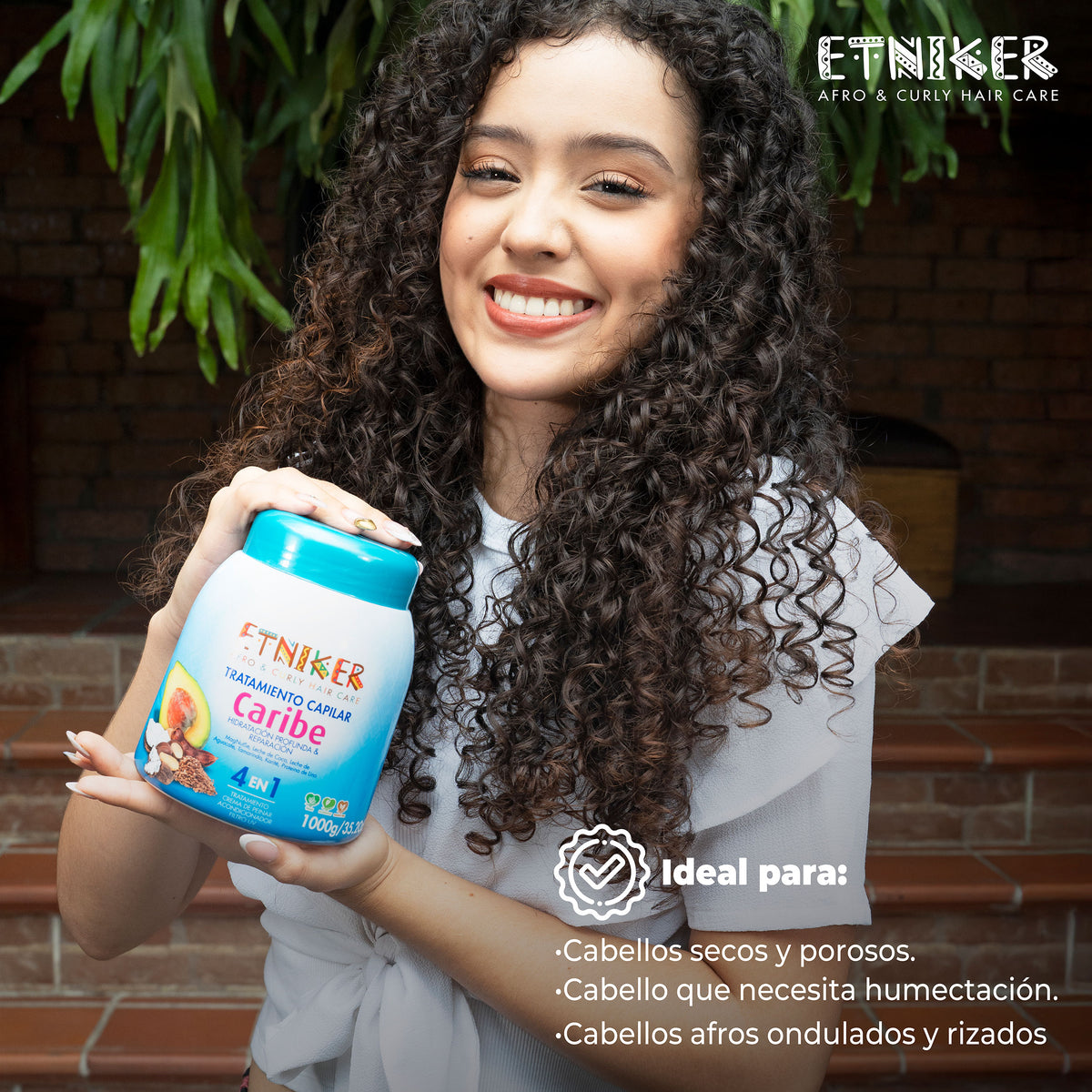 Tratamiento Capilar Caribe, Tratamiento Capilar Caribe Etniker, Tratamiento Capilar Mi Tierra Caribe, Tratamiento Capilar Mi Tierra Caribe Etniker, Producto Tratamiento Capilar Mi Tierra Caribe Etniker, Cabellos Secos y Porosos, Cabellos que Necesitan Humectacion, Cabellos Ondulados Rizados y Afro, Producto Etniker, Etniker